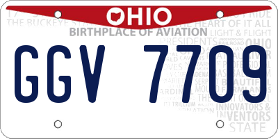 OH license plate GGV7709