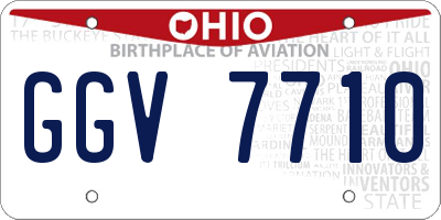 OH license plate GGV7710