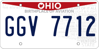OH license plate GGV7712