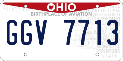 OH license plate GGV7713