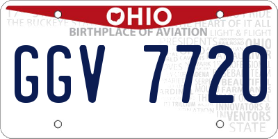 OH license plate GGV7720