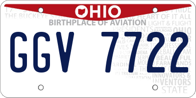 OH license plate GGV7722