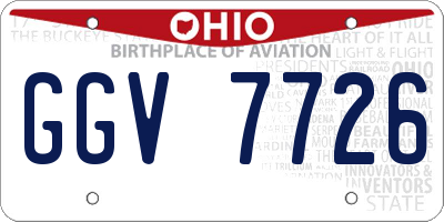 OH license plate GGV7726