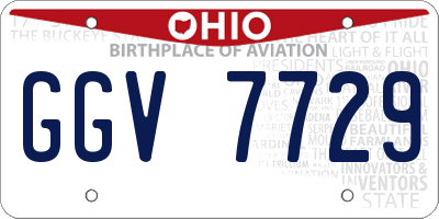 OH license plate GGV7729