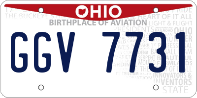 OH license plate GGV7731