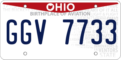 OH license plate GGV7733