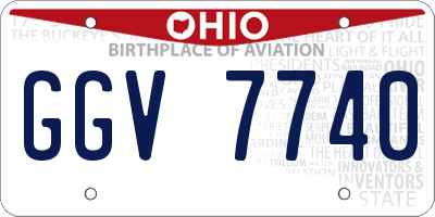 OH license plate GGV7740