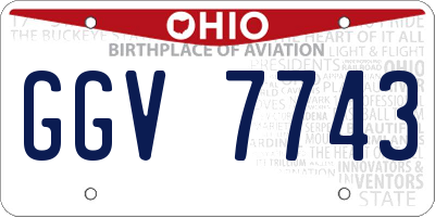 OH license plate GGV7743