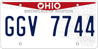 OH license plate GGV7744