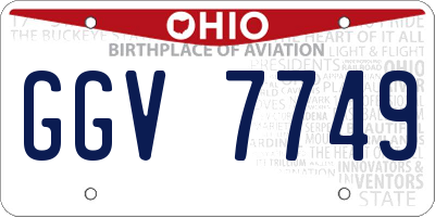 OH license plate GGV7749