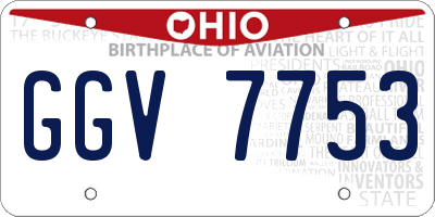 OH license plate GGV7753