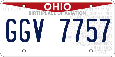 OH license plate GGV7757