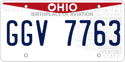 OH license plate GGV7763
