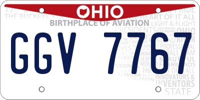 OH license plate GGV7767