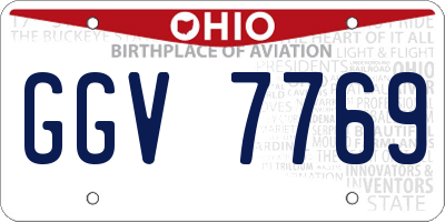 OH license plate GGV7769
