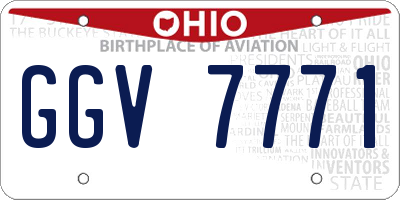 OH license plate GGV7771