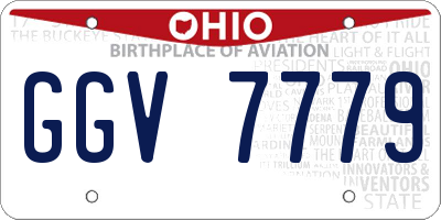OH license plate GGV7779