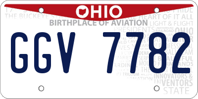 OH license plate GGV7782