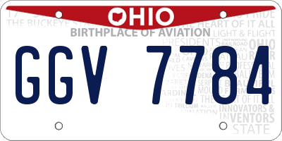 OH license plate GGV7784
