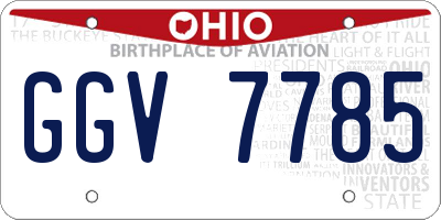 OH license plate GGV7785