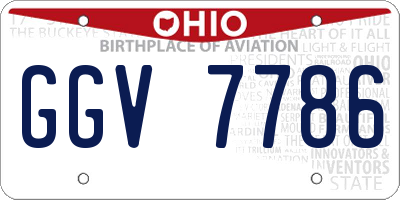 OH license plate GGV7786
