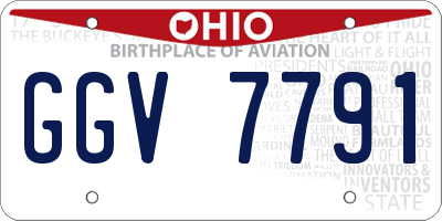 OH license plate GGV7791