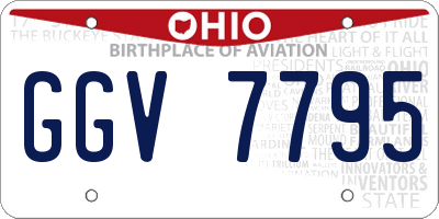 OH license plate GGV7795