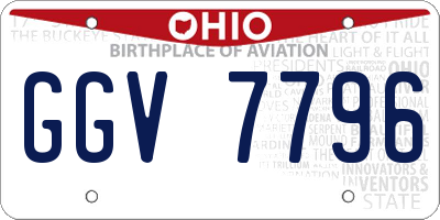 OH license plate GGV7796