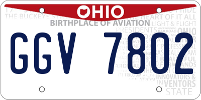 OH license plate GGV7802