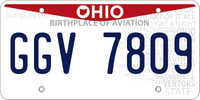 OH license plate GGV7809