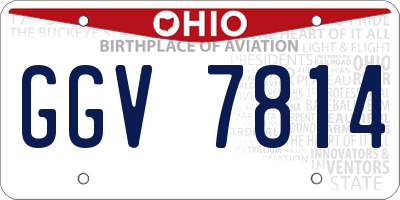 OH license plate GGV7814