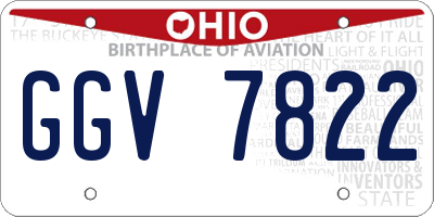 OH license plate GGV7822