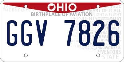 OH license plate GGV7826