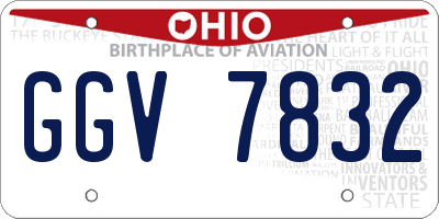OH license plate GGV7832