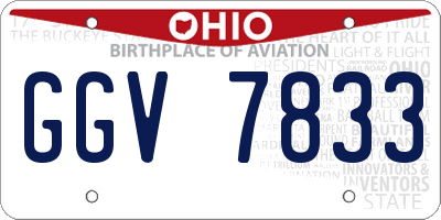 OH license plate GGV7833