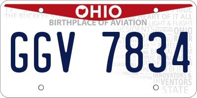 OH license plate GGV7834