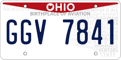 OH license plate GGV7841