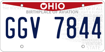 OH license plate GGV7844