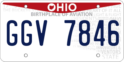 OH license plate GGV7846