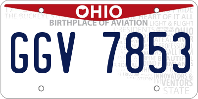 OH license plate GGV7853