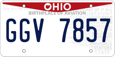 OH license plate GGV7857