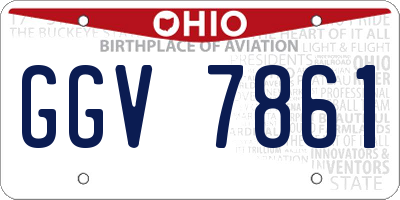 OH license plate GGV7861