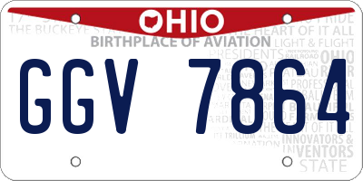 OH license plate GGV7864