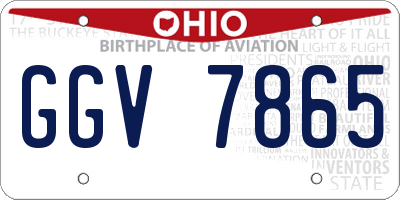 OH license plate GGV7865