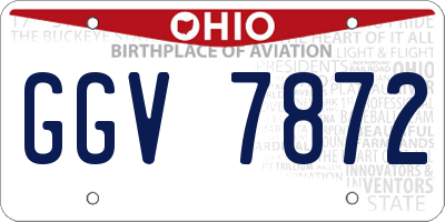 OH license plate GGV7872