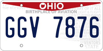 OH license plate GGV7876