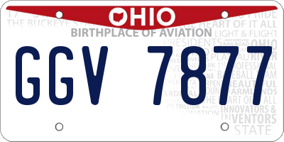 OH license plate GGV7877