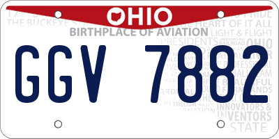 OH license plate GGV7882