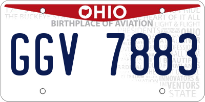 OH license plate GGV7883
