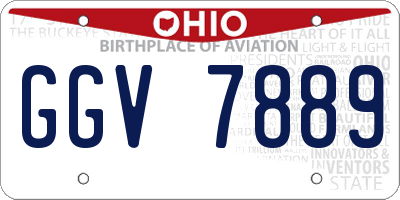 OH license plate GGV7889